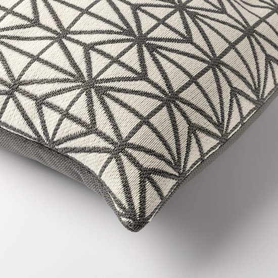 Dutch Décor NISA - Coussin d'extérieur 40x60 cm - déperlant et UV-résistant - Charcoal Gray - Anthracite