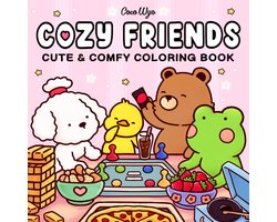 foto van Cozy Friends Cute & Comfy Coloring Book for Adults and Teens - Coco Wyo - Kleurbook voor volwassenen en kinderen
