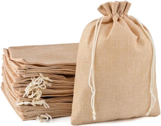 10 Stuks Jute Zakjes in de maat 10x15cm | bol