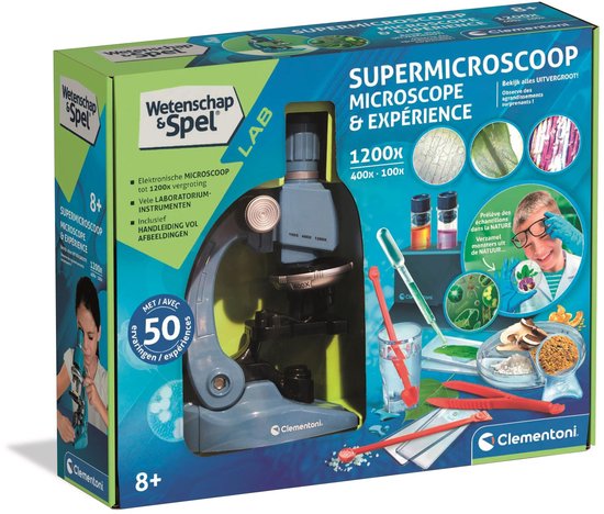 Clementoni - Supermicroscoop - Educatief Speelgoed voor Kinderen - Vanaf 8 jaar