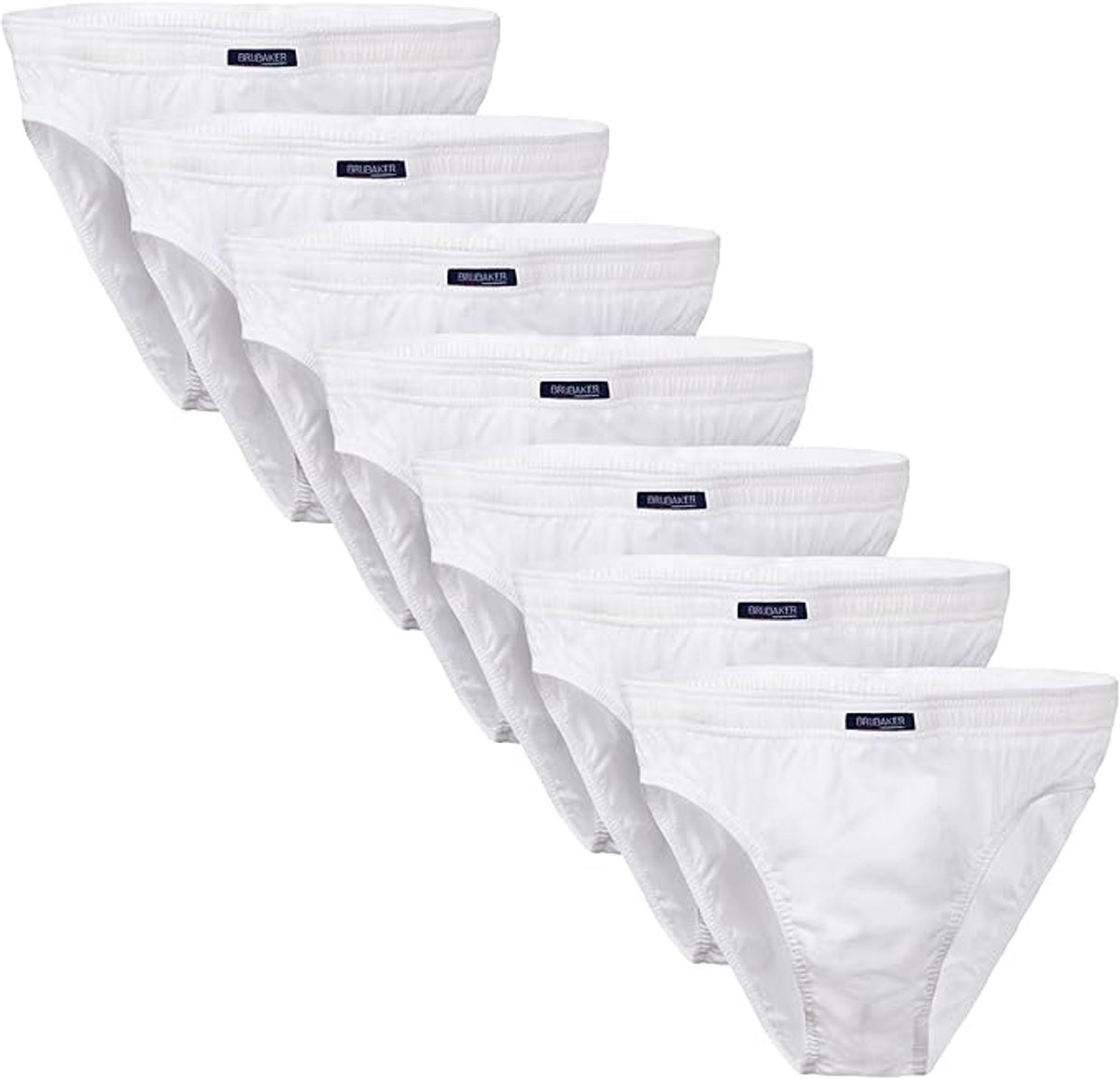 BRUBAKER 7-Pack Herenslip 100% Katoen Wit Maat M