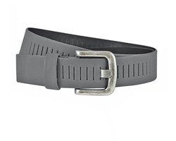 Houtkamp Leren Geperforeerde Werkriem - Ergonomische Werkbroek Riem - Workwear - Bedrijfskleding Riem - Leer - Grijs - Lengte totaal 105 cm / Riemmaat 85