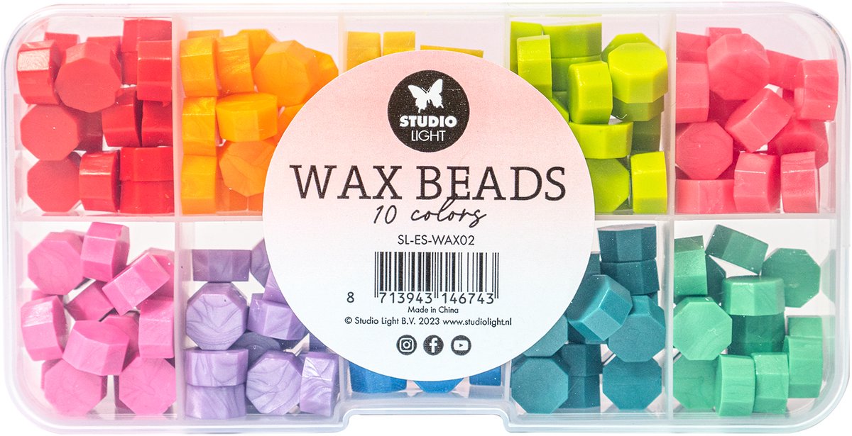 Wax beads 10 kleuren bright - Essentials nr. 02