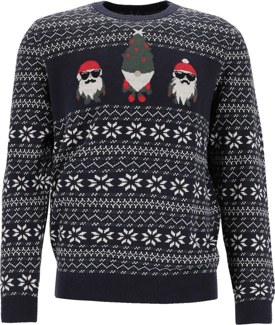 Generisch Trui voor heren, casual trendy pullover met kerstprint voor