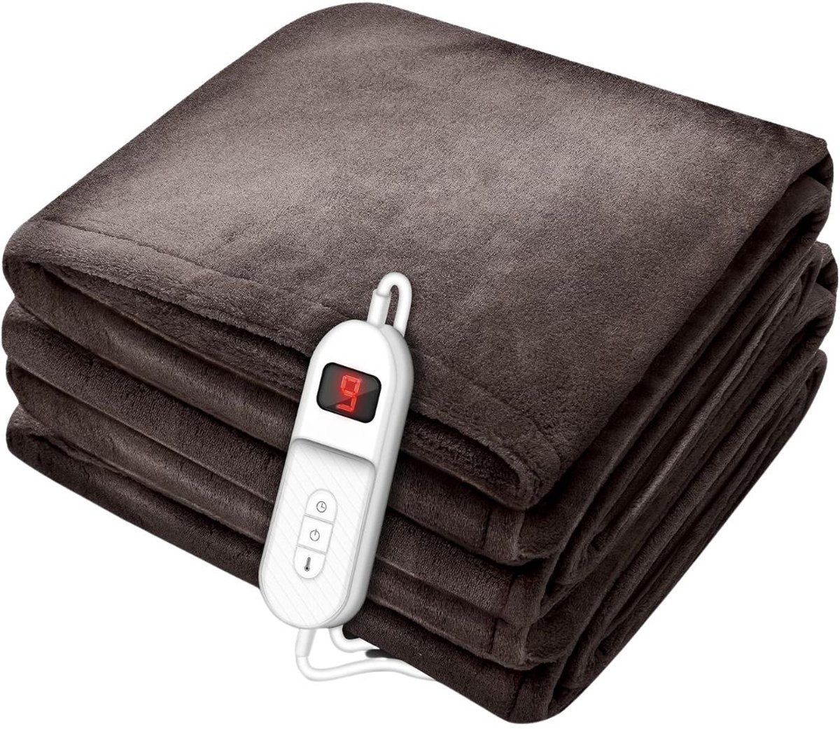 Zylo® Warmtedeken Stoel - Stoelverwarmer - Elektrisch Deken - 200x120x1cm - Bruin