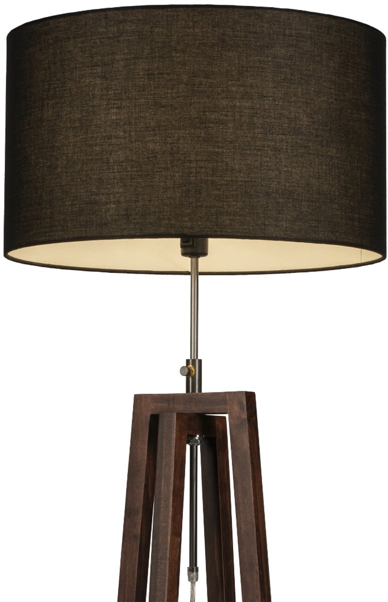 Lumidora Vloerlamp 31345 - LILLE - E27 - Zwart - Bruin - Hout - ⌀ 40 cm