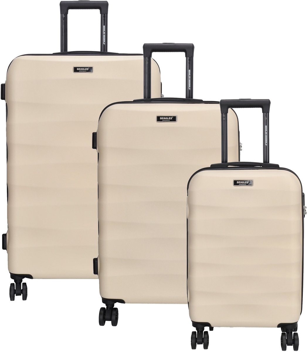 Beagles Travel Koffer 20-24-28 Inch - Kofferset - Koffers - Travel - Reizen - Set - Beige