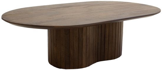 Giga Meubel Table Basse Ava - 120x70x35cm - Bois de Manguier Marron Foncé