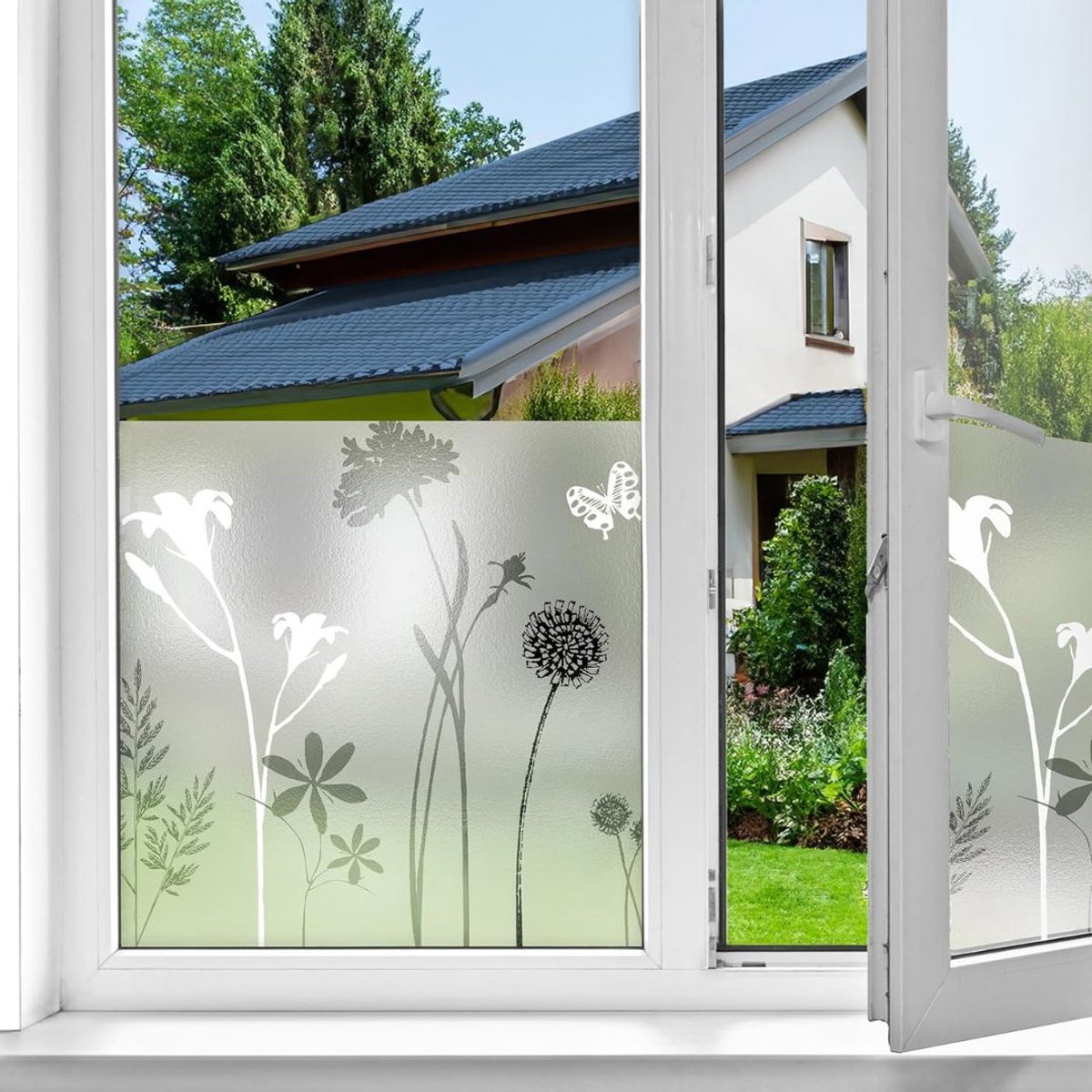 ApexArte® Raamfolie Anti Inkijk - Zelfklevend - Badkamer - Wit