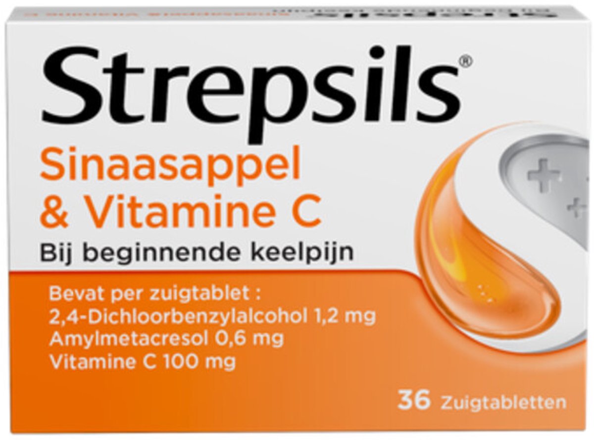 Goedkoopste Strepsils Keelverzorging Sinasappel & Vitamine C - 36 tabletten