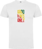 T-shirt Wit avec imprimé coloré « Rasta – Reggae – Good Vibes – Musique – Freedom » Imprimé en couleur Taille XL