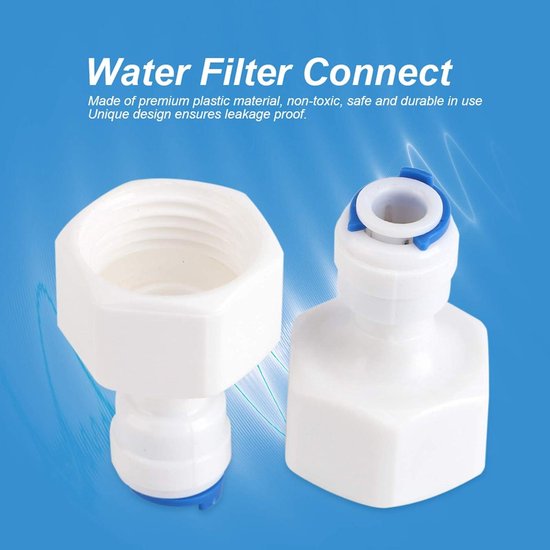 2 Stks Waterfilter Quick Connectors, 3/4 GHT Draad naar 3/8 Feed