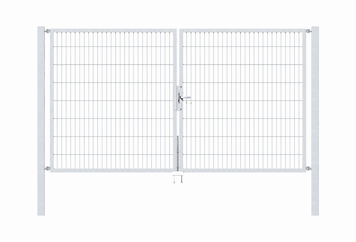 Alberts 648930 Dubbele poort Flexo met toebehoren, thermisch verzinkt, breedte 300 cm, hoogte 160 cm