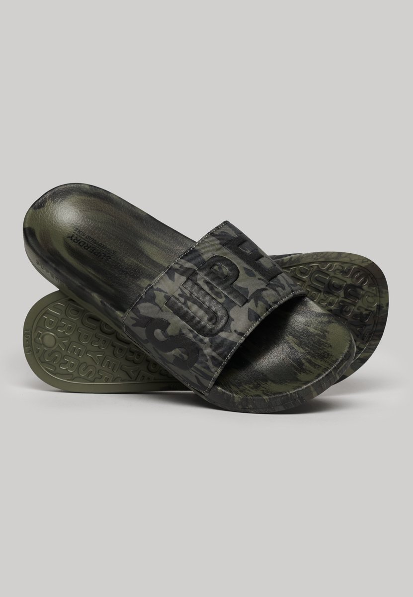 Superdry Vegan badslippers Heren Slippers Nathan Camo