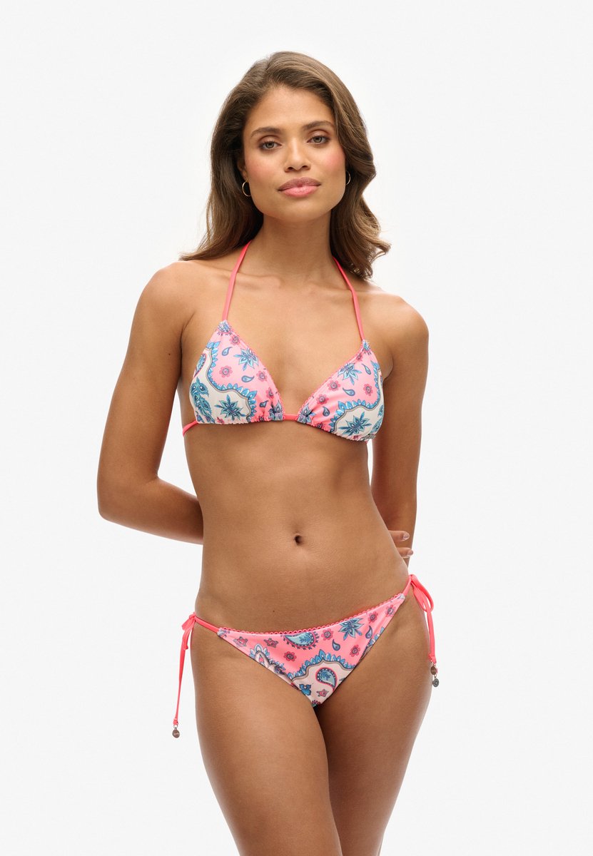 Superdry Triangelbikinitop met koordjes Dames Badpakken Roze