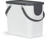 Rotho Poubelle de tri sélectif Albula - 25 litres - Blanc