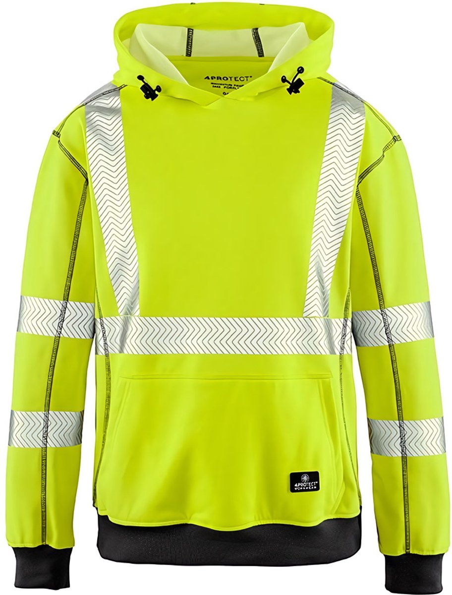 4PROTECT Warnschutz Hoodie Portland 3446 Leuchtgelb-6XL