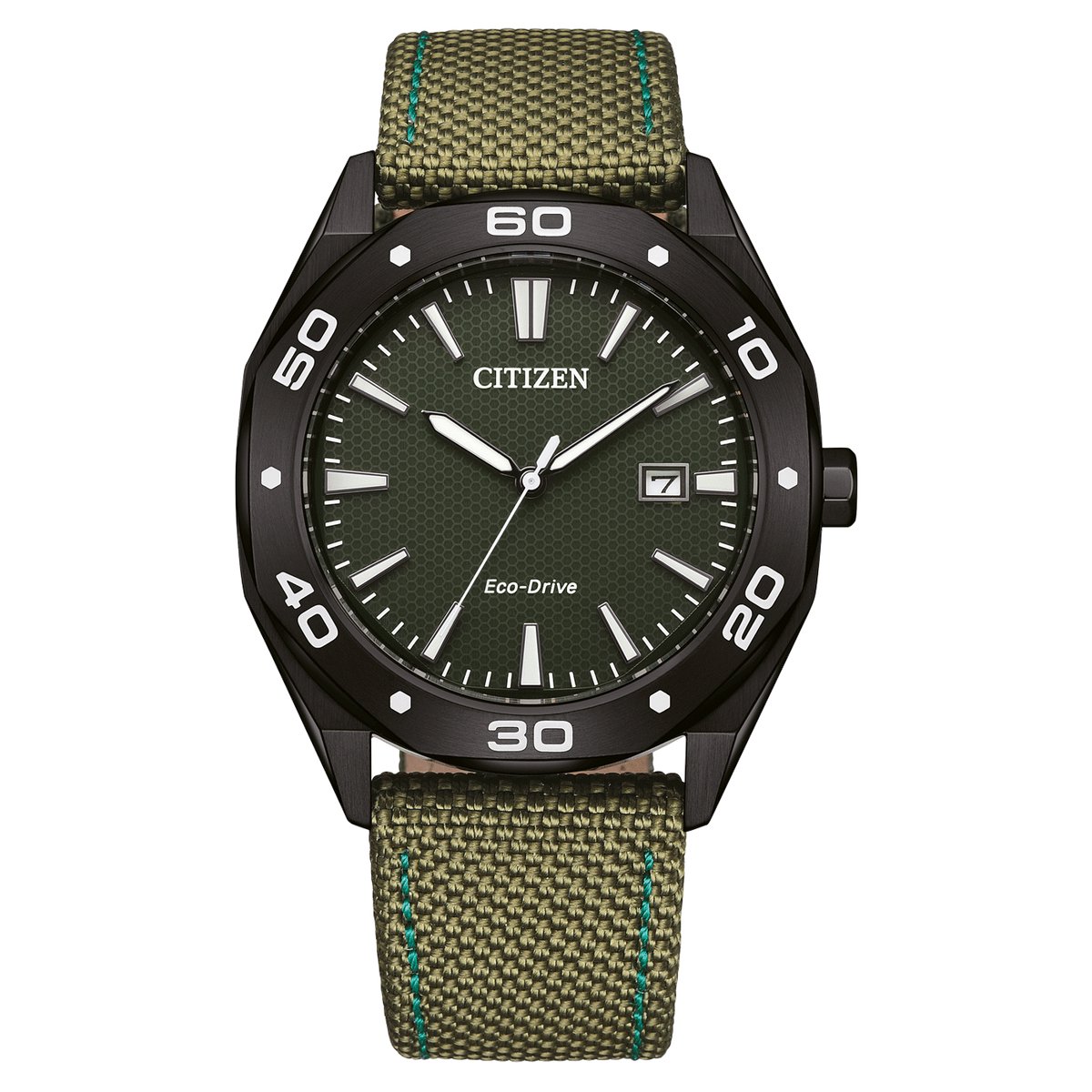 Citizen BM7635-01X Horloge - Nylon - Groen - Ø 41 mm