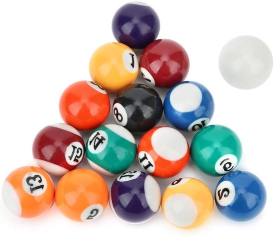 16 stück Mini Billard Bälle Kleine Pool Ball Set für Home