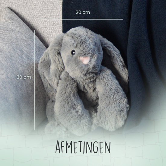 Cozy Dog Bunny Hondenknuffel - Puppy Knuffel met Hartslag - Hartslag knuffel voor hond - Hondenspeelgoed - Tegen Verlatingsangst (Taupe