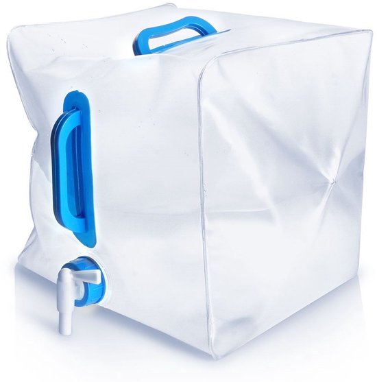 Namvo Opvouwbaar waterreservoir, 5 gallon / 20 l, draagbaar, voor noodgevallen, dobbelstenen