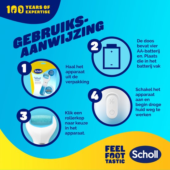 Scholl Velvet Smooth Elektrische Voetvijl - Eeltvijl - Eeltverwijderaar - Exfoliatie en Contour - Draadloos