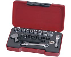 Doppen- en bitsset 1/4 4-13mm 23 dlg Teng Tools T1423