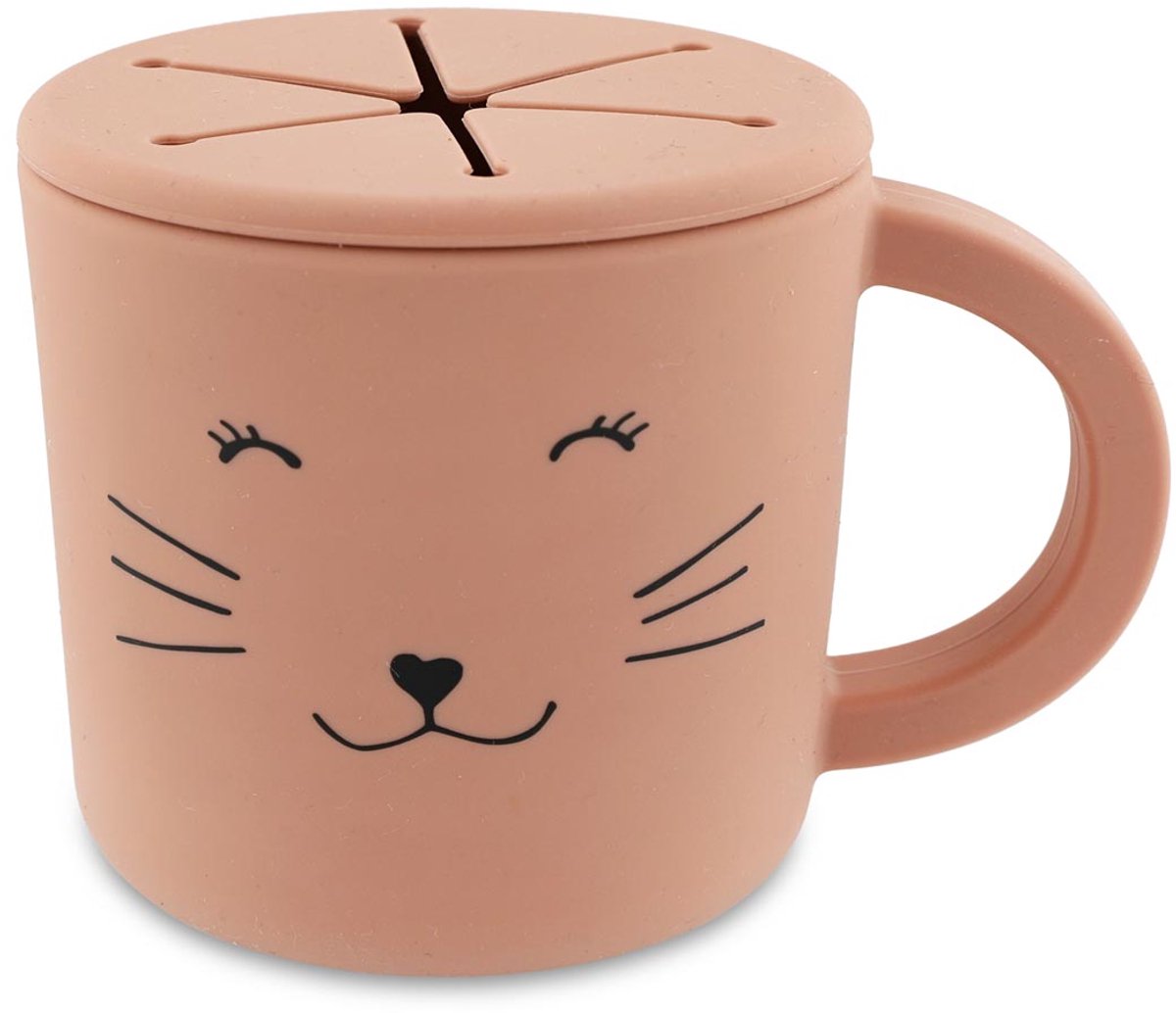 Goedkoopste Trixie Snackbeker - Mrs. Cat - Snack Cup - Kinderservies - Voor baby's vanaf 4 maanden - van Siliconen - Geschikt voor de Vaatwasser
