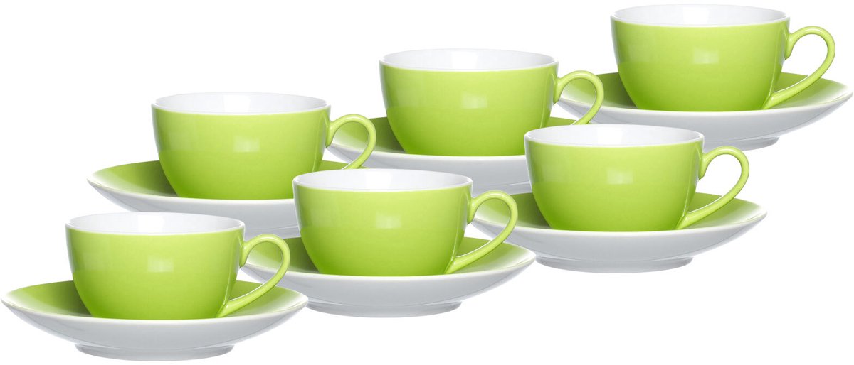 Kaffeetassen mit Untertassen Doppio 200 ml Set van 6