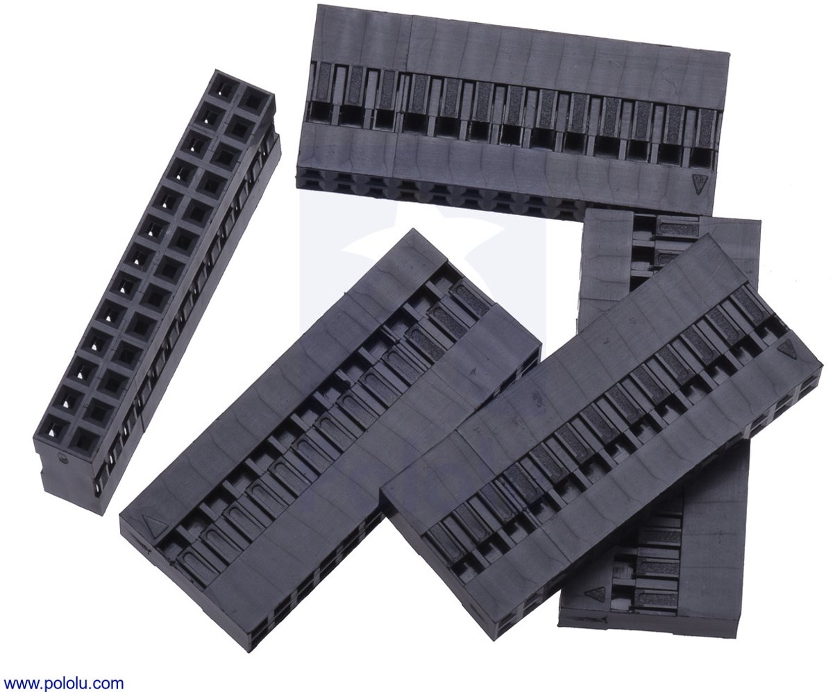 Dupont (2.54mm) Crimp Connector Housing: 2x13-Pin 5-Pack Pololu-1969