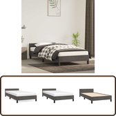 Cadre de lit vidaXL sans matelas 90 x 190 cm en velours gris foncé - Encadrements de lit avec tête de lit - Lits - Mobilier de chambre
