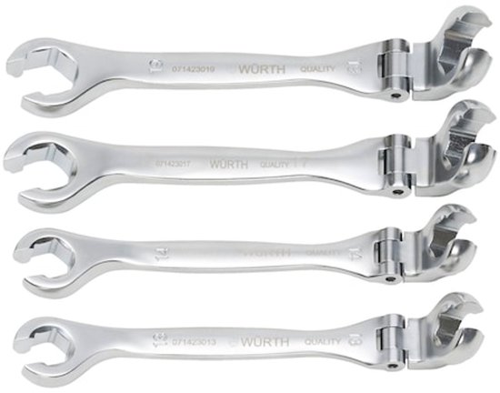 Wurth - Clé polygonale double ouverte métrique 4 pièces avec entraînement POWERDRIV® - Clé polygonale double ouverte métrique 4 pièces avec entraînement POWERDRIV® x 1 pc Largeur de clé 13 mm