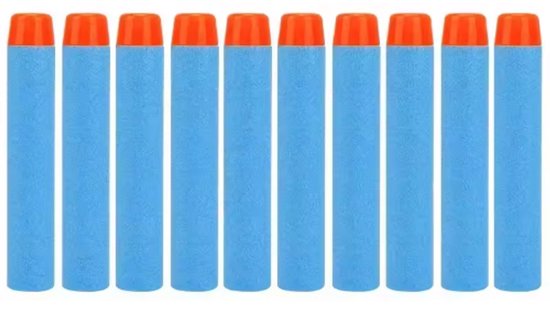 Universele Dartpijltjes geschikt voor NERF Blasters - Pijltjes - Darts - Bullets - 10 stuks - Lichtblauw