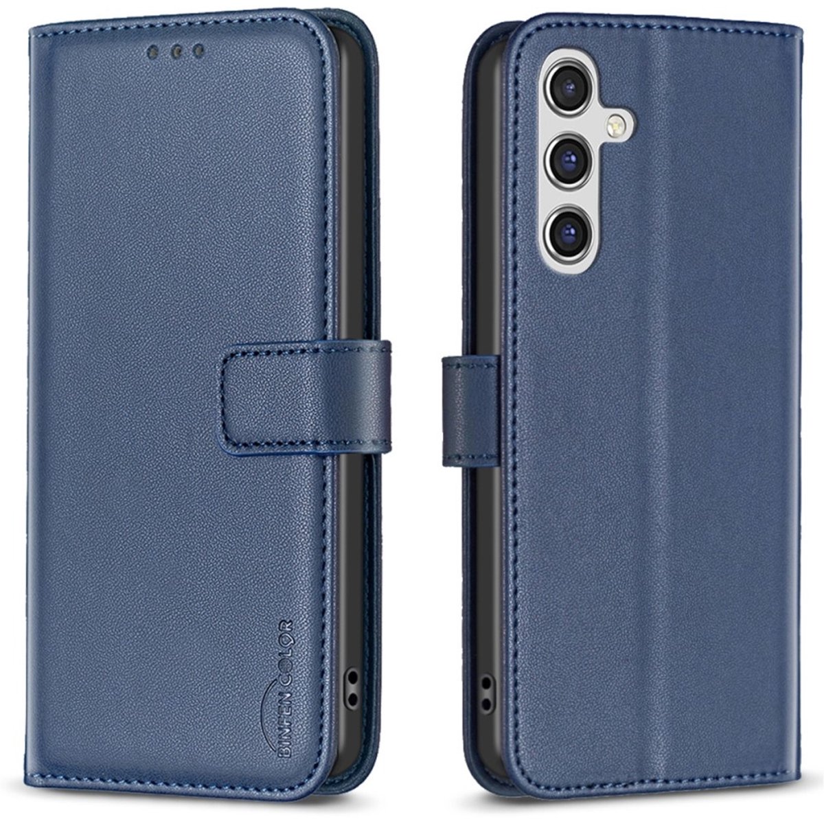 BINFEN Hoesje - Geschikt voor Samsung Galaxy A36 Hoesje - BINFEN Book Case - Blauw
