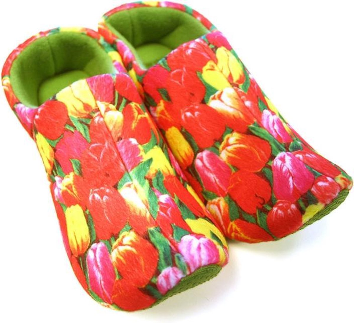 Kinderklomp pantoffels tulpen print / Klompsloffen / Tulpen print sloffen voor kinderen - Maat: 25-30