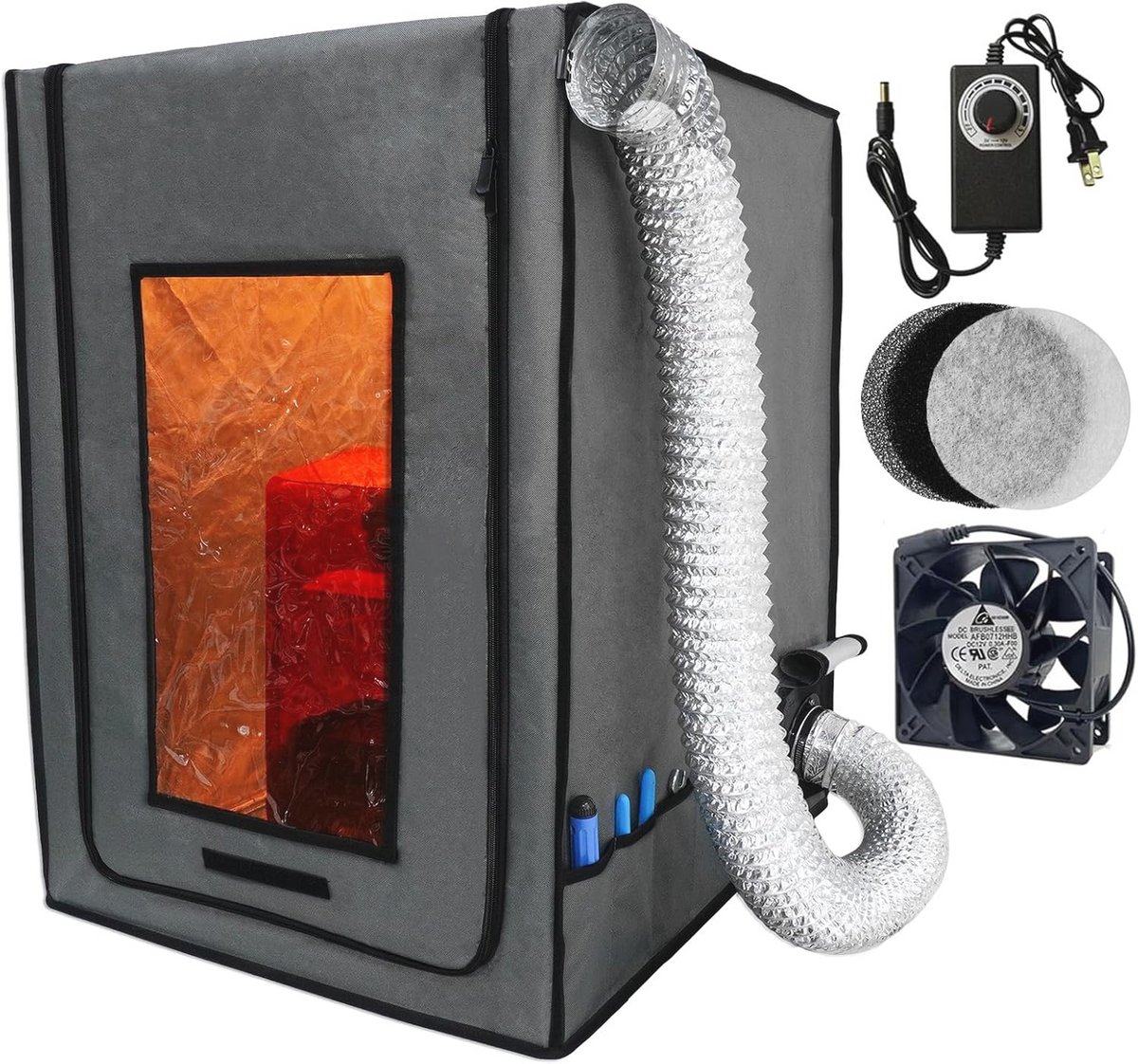 Hars 3D Printerbehuizing met Ventilatiefilter en Snelheidsregeling voor 3D-printers