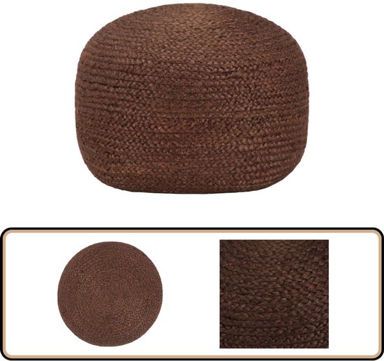DEEPOR - Poef - Beige - Jute | Leen Bakker