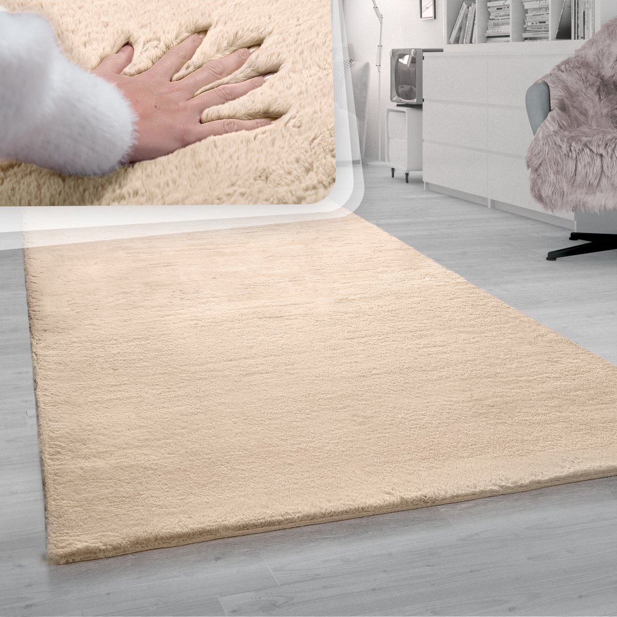 flycarpets Rabbit Vloerkleed - Sand