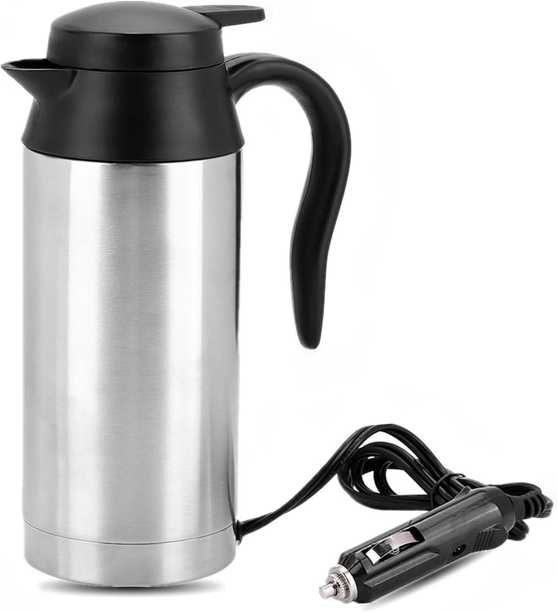 Draagbare Elektrische Waterkoker voor Auto en Camping - 750 ml, 24V Roestvrij Staal