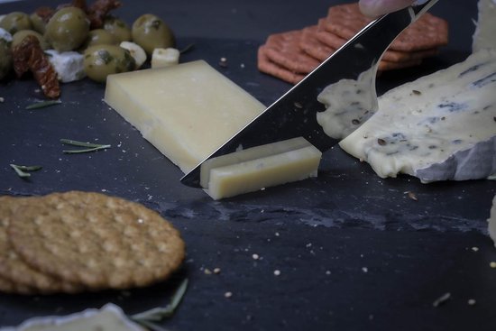 Ensemble de couteaux à fromage en acier inoxydable - Convient à tous les fromages - 4 pièces - Argent - Acier inoxydable