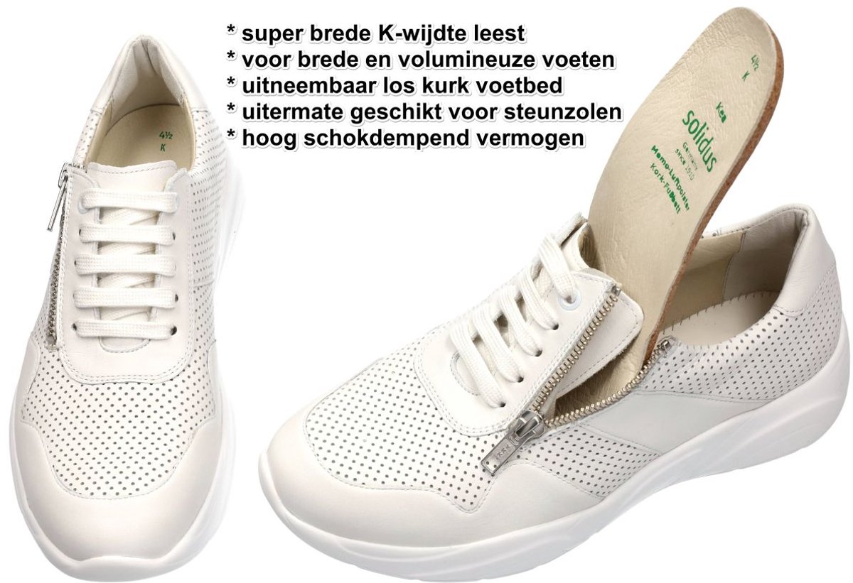 Solidus -Dames - wit - sneakers - maat 40.5