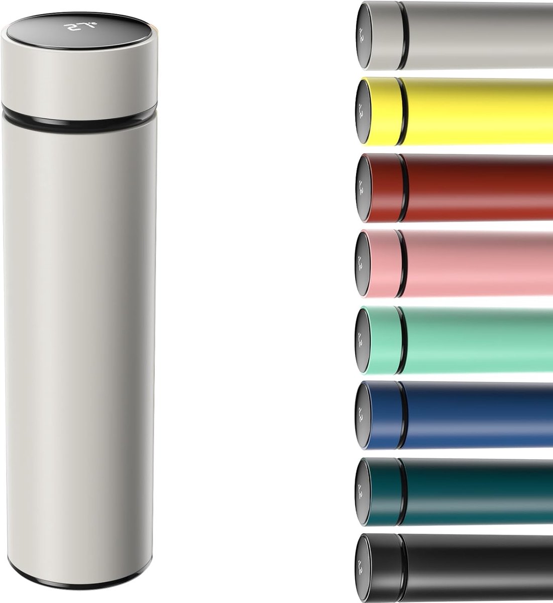 500 ml geïsoleerde reiskoffiemok met touchscreen temperatuurmeter voor warme en koude dranken