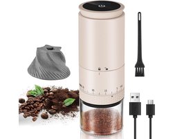 Draagbare Elektrische Koffiemolen met Externe Instelinstelling en USB Oplaadfunctie