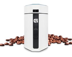 Elektrische Koffiemolen en Kruidenmolen - Instelbare Maalregelaar - Wit