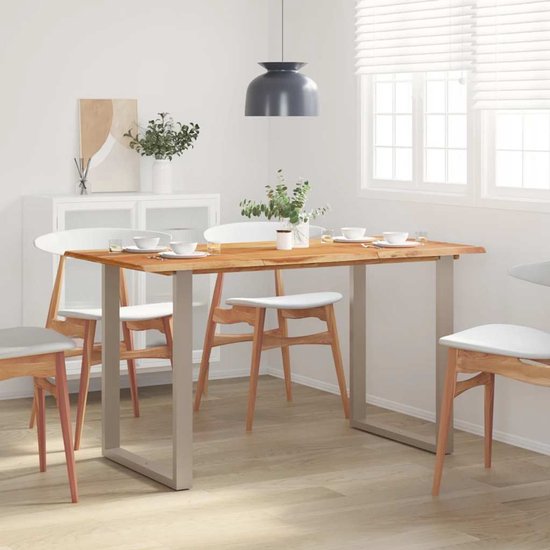 vidaXL Eettafel - Artisanaal eiken - Bewerkt hout - 140x74.5x76 cm | Leen Bakker vidaXL Eettafel - Artisanaal eiken - Bewerkt hout - 140x74.5x76 cm | Leen Bakker