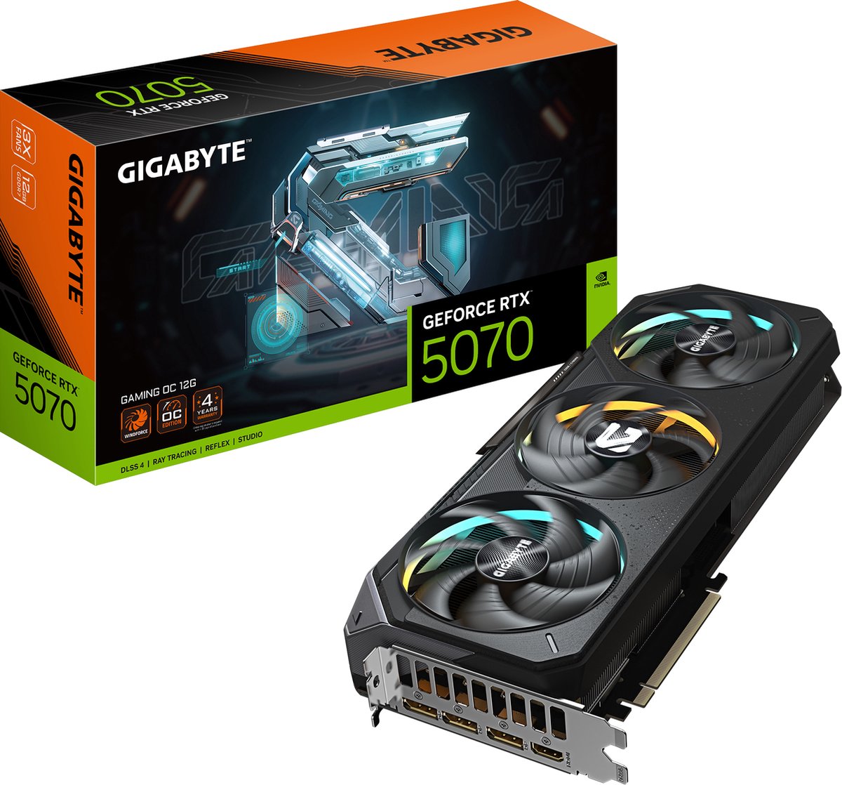 GIGABYTE GeForce RTX 5070 GAMING OC 12G grafische kaart