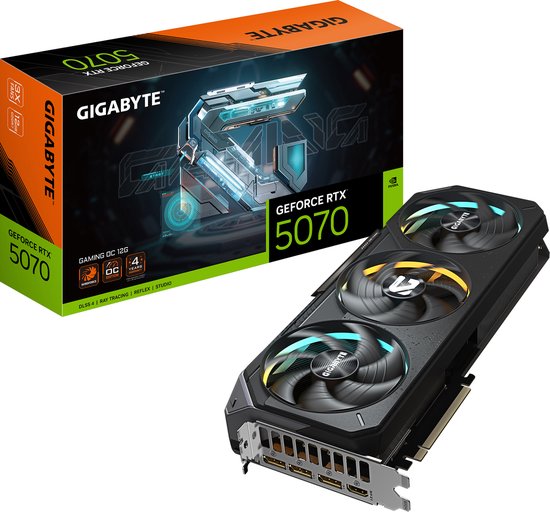GIGABYTE GeForce RTX 5070 GAMING OC 12G - Videokaart - 12GB GDDR7 - PCIe 5.0 - 1x HDMI - 3x DisplayPort