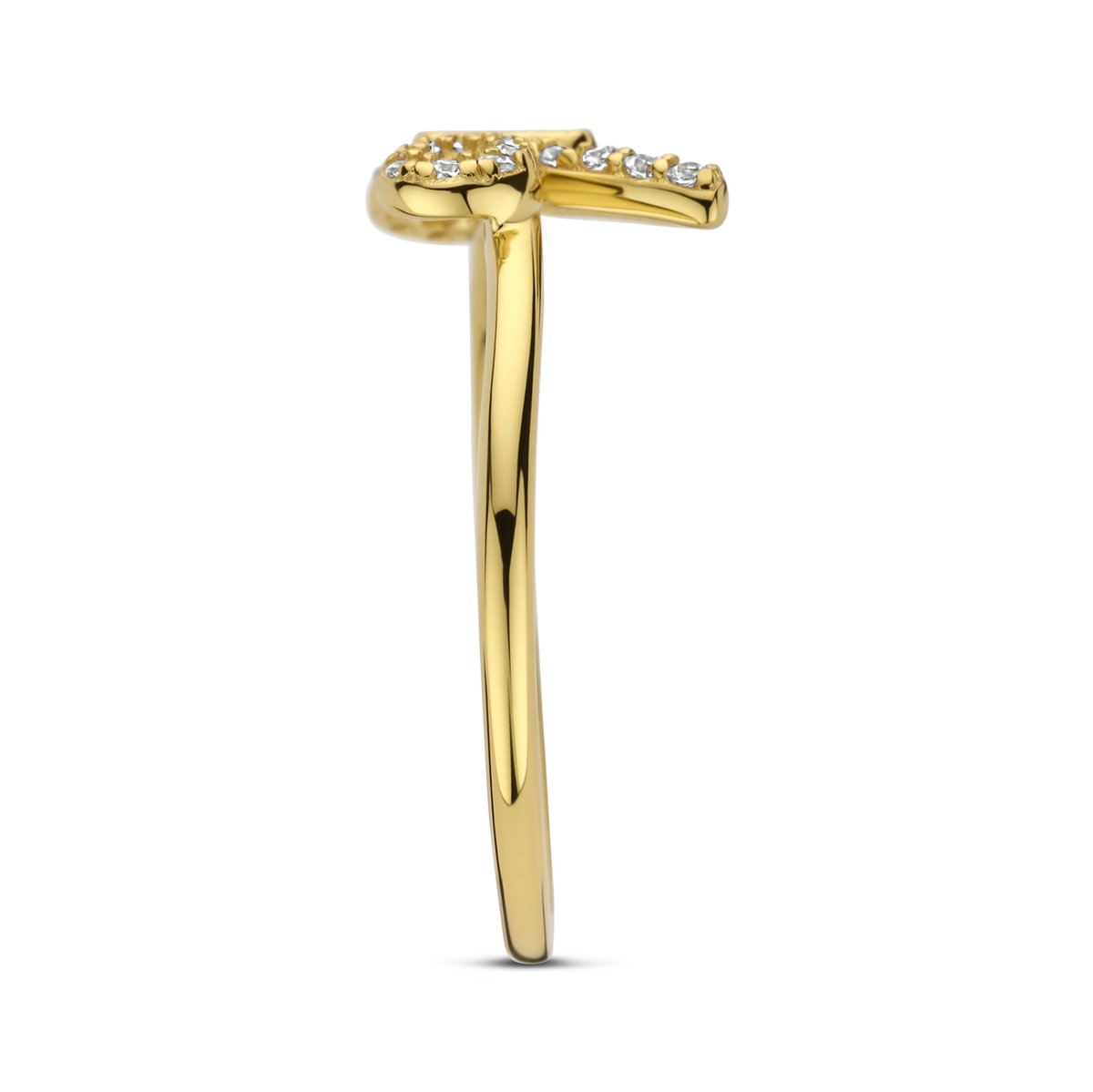 New Bling - 9NB-1553-52 - zilveren ring met strik - 925 sterling silver - Gold plated