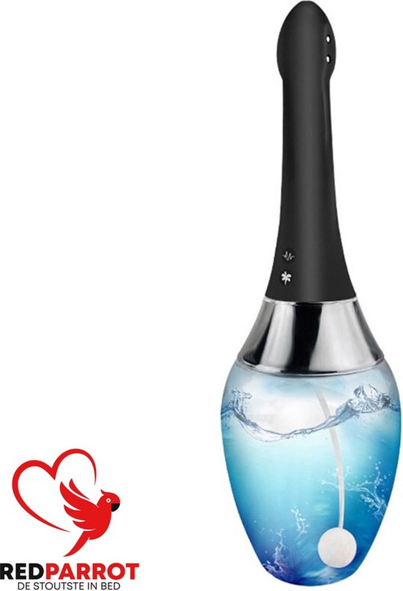 Anale Douche Met Vibrator – 300ml Intieme Cleaner – Siliconen Stimulator
