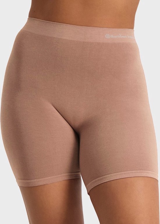 Bamboo Basics Biker Short Dames Naadloos Suze - Tan Korte Legging Dames - Maat S - Bamboe Bikershort Dames - Lange Onderbroek Dames — afbeelding 2